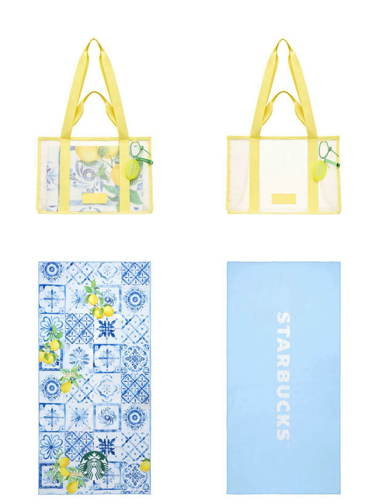 Starbucks Korea Summer 2026 Mediterranean-Style Series Mesh Beach Towel Set