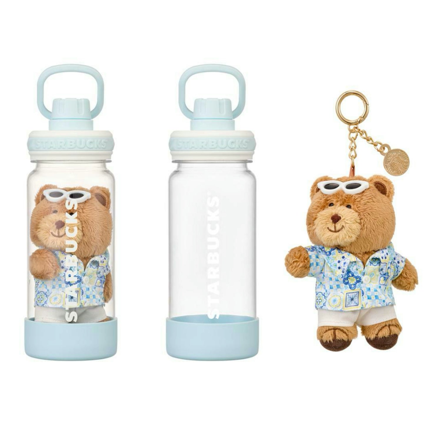 Starbucks Korea Summer 2026 Mediterranean-Style Series Portable Cup Keychain Set 532ml 18.72oz