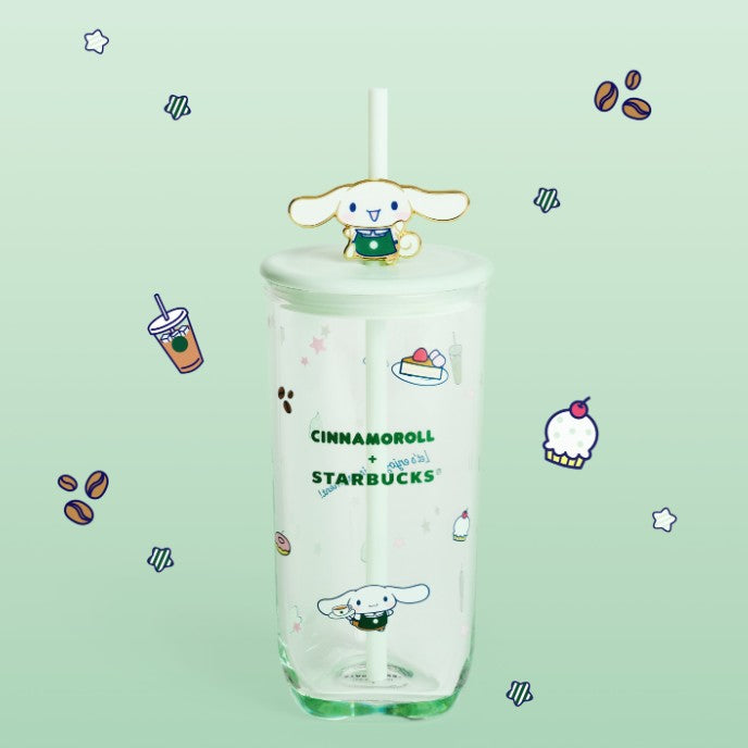 Starbucks Philippines 2026 X Cinnamoroll series glass with stopper 16oz