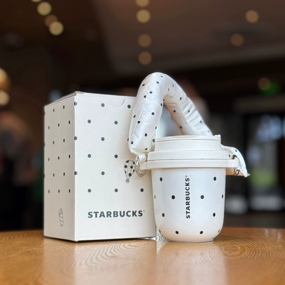 Starbucks Polka Dot Wonderland Series 280ml Minimalist Stainless Steel Cup with Carrying Strap