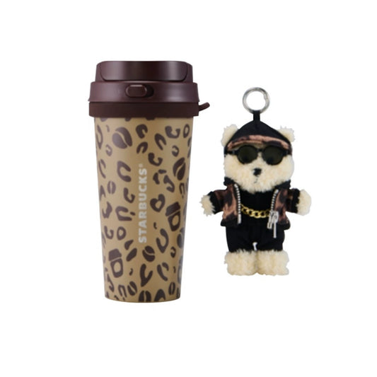 Starbucks Starbucks China 2026 Leopard Print Series 500ml stainless steel tumbler with pendant