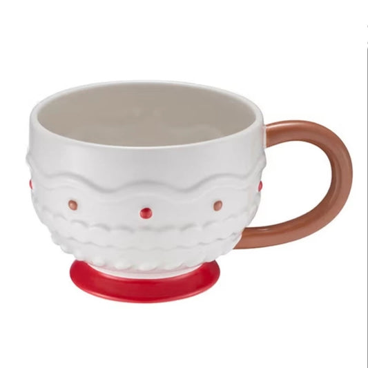 Starbucks Taiwan 2025 Christmas Party Series Fresh Cream Cake Mug 16.65oz 473ml
