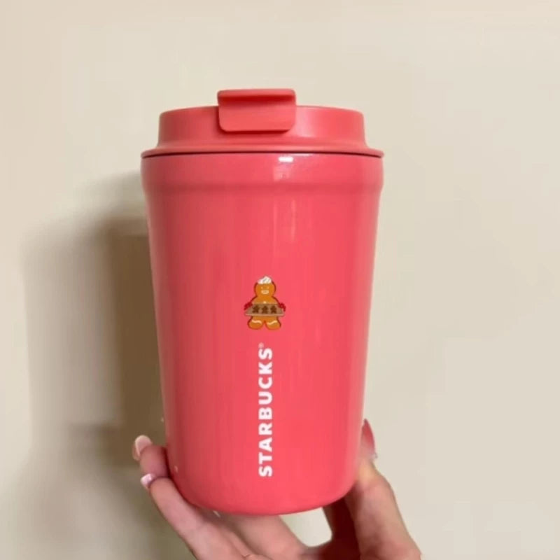 Starbucks Taiwan 2025 Christmas Party Series Gingerbread Man Stainless Steel Cup 355ml 12.49oz