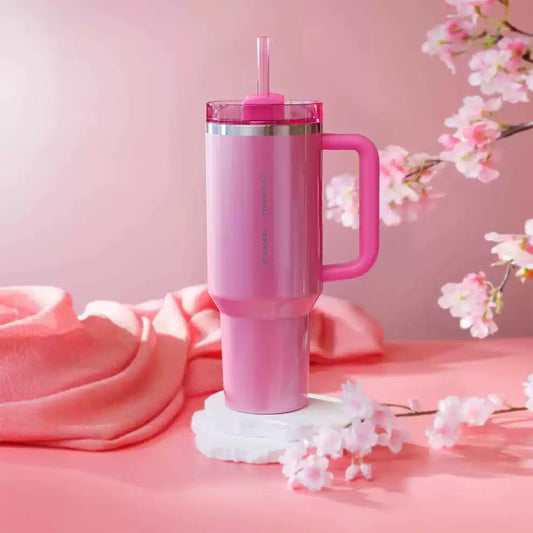 Starbucks Taiwan 2025 Sakura series Pink Stanley co-brand Stainless steel cup 40oz