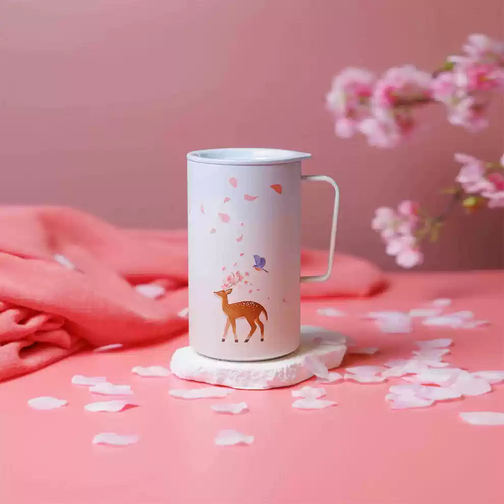 Starbucks Taiwan 2025 Sakura series Sakura Country Handle Stainless Steel Cup 591ml