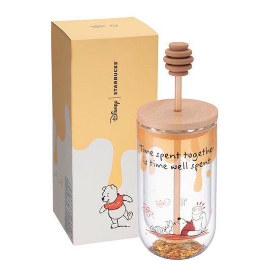 Starbucks Taiwan 2026 Winnie the Pooh Series Double-Wall Glass TOGO Cold Cup 473ml 16.65oz