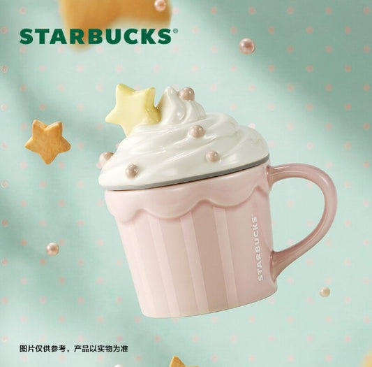 Starbucks China Summer 2026 Dessert Party Series Pink Mug with Ice Cream Lid 296ml 10.42oz