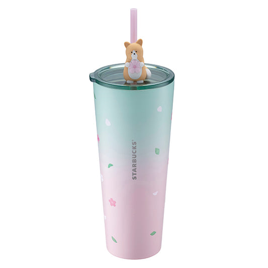 Starbucks Taiwan 2026 Sakura series pink-green gradient stainless steel cup 769ml