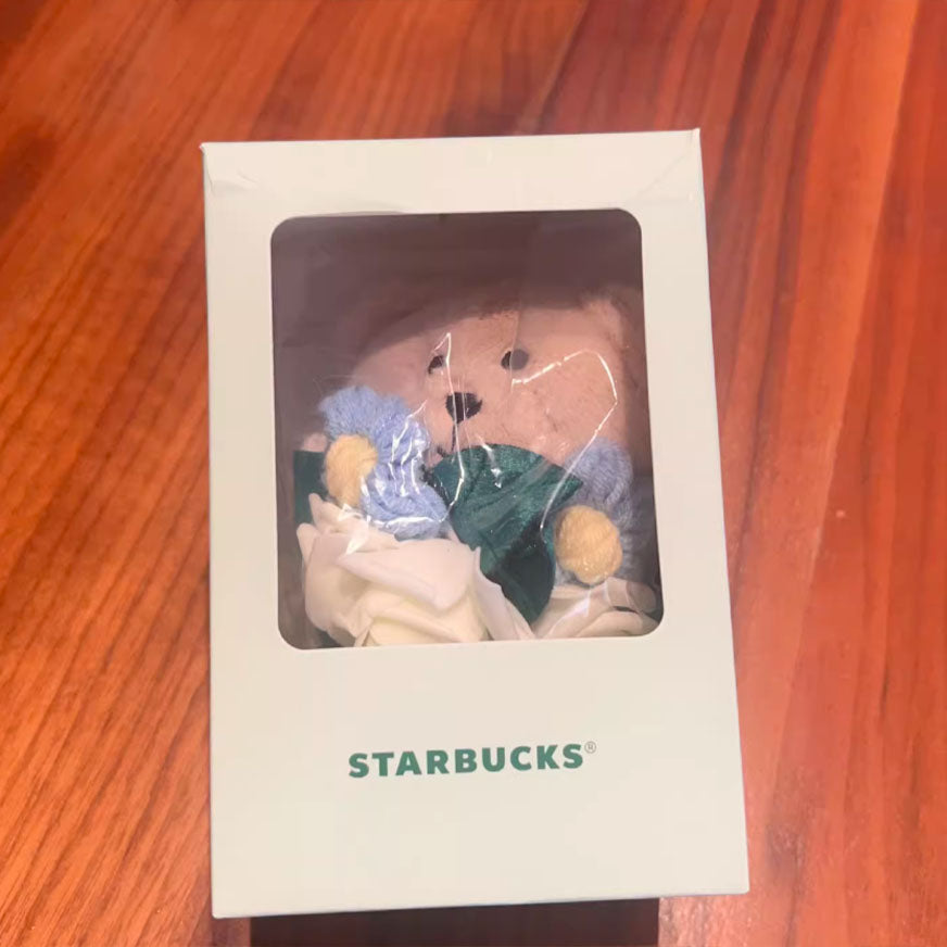 Starbucks China 2025 Valentine's Day Flower Bearista Keychain