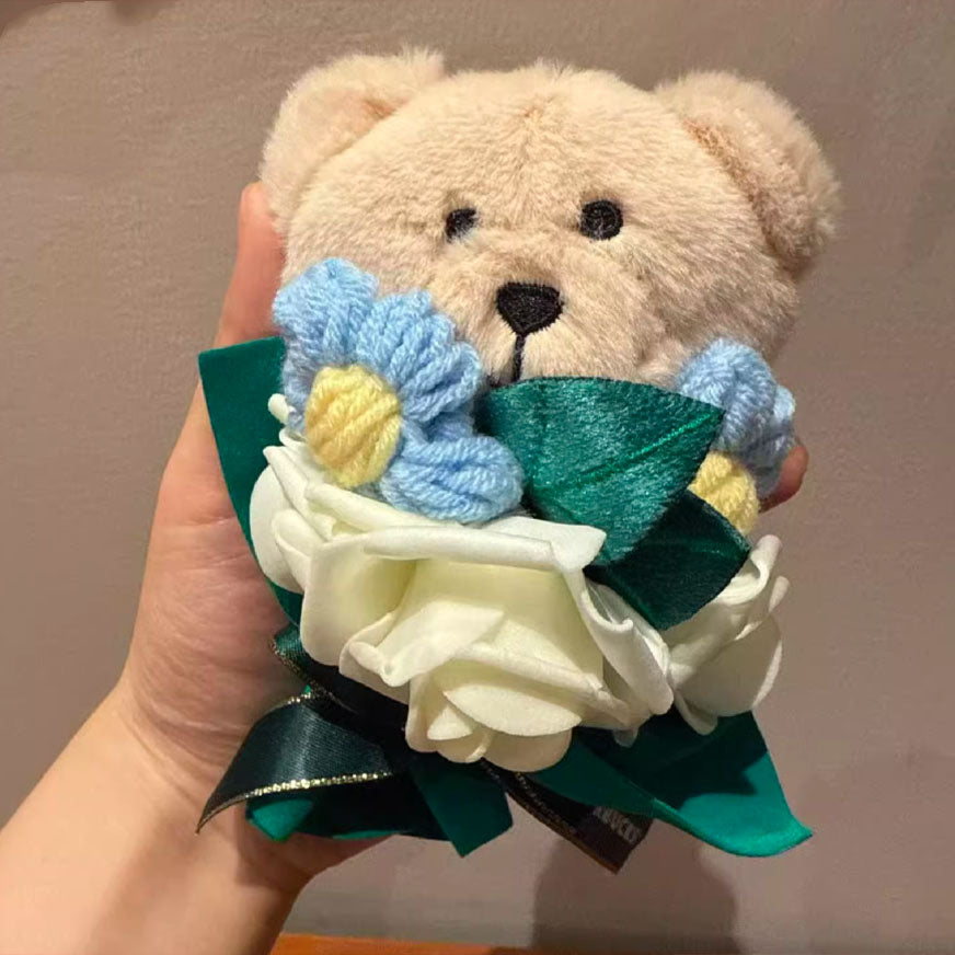 Starbucks China 2025 Valentine's Day Flower Bearista Keychain