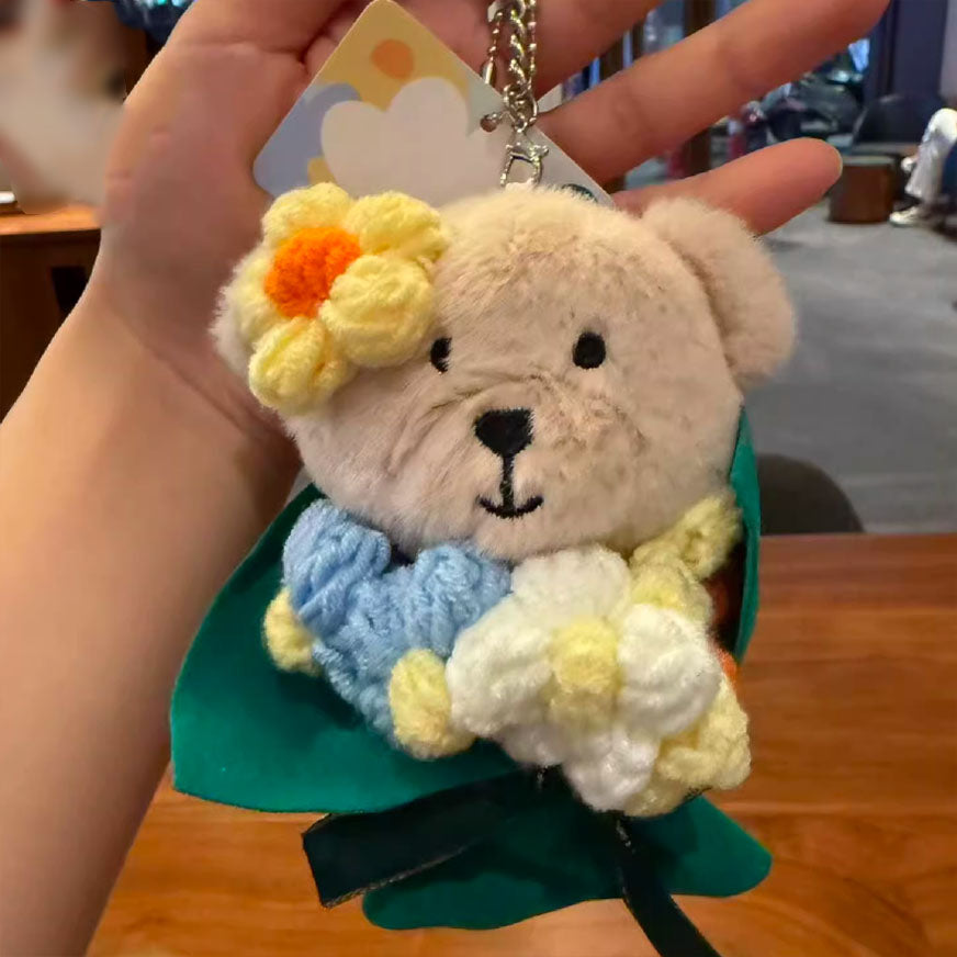 Starbucks China 2025 Valentine's Day Flower Bearista Keychain