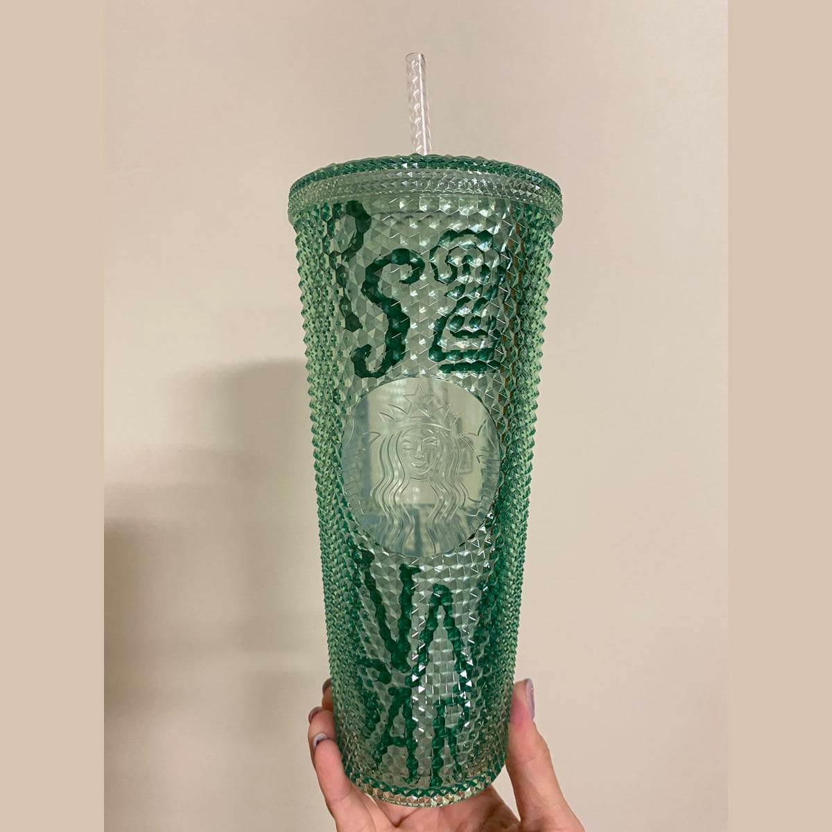 Starbucks Taiwan 2024 26th anniversary green studded straw cup loveinstarbucks loveinstarbucks