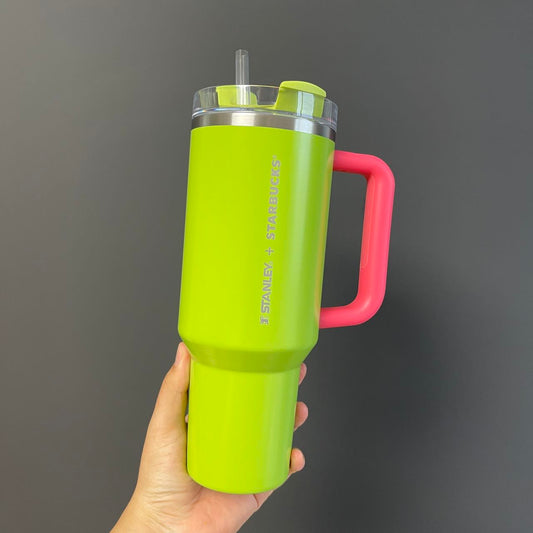 Flaw Starbucks Music Carnival Green Stanley stainless steels cup 40oz without original box Starbucks loveinstarbucks