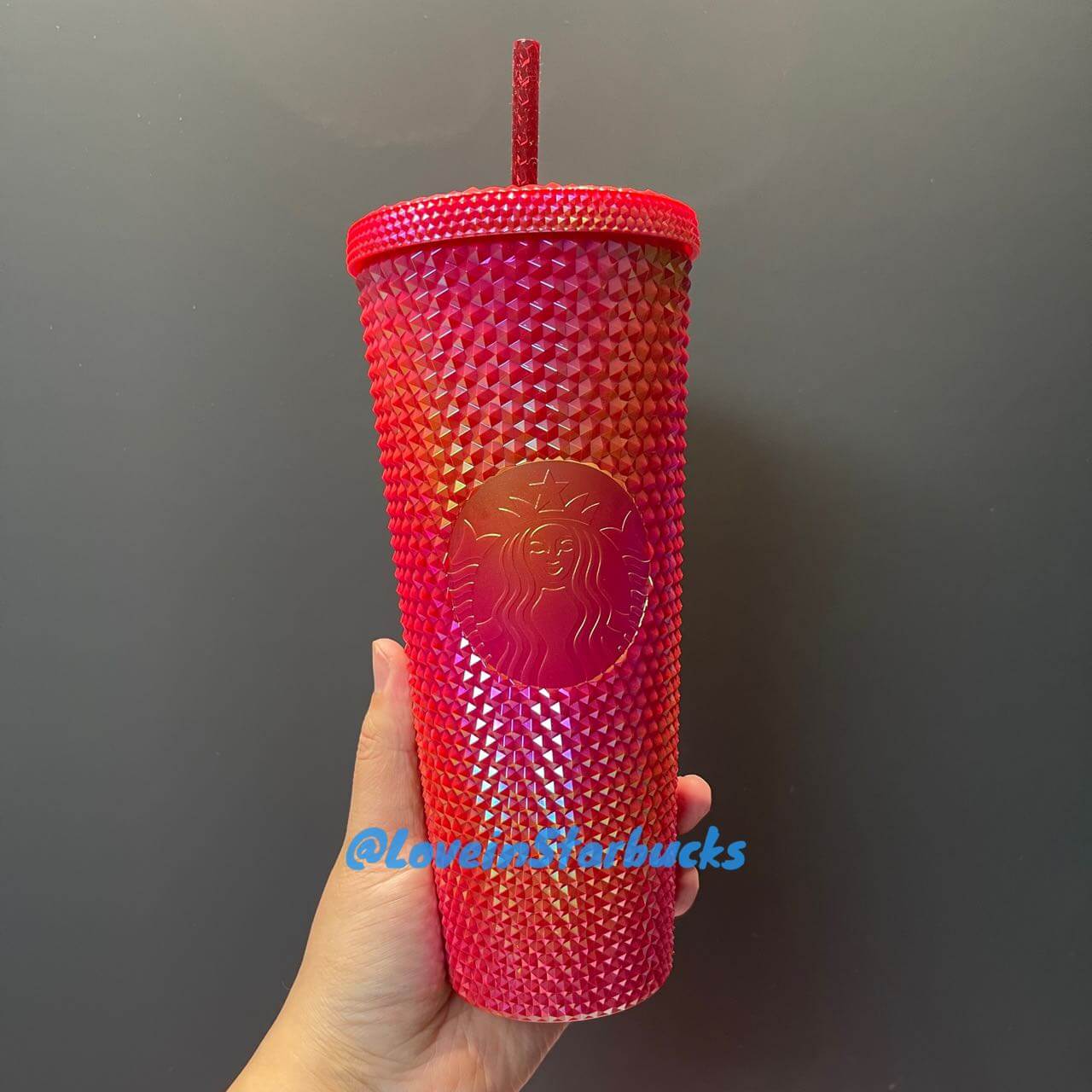 Starbucks Philippines 2024 Scarlet Bling Year of the Dragon straw studded Cold Cup 24oz Starbucks loveinstarbucks