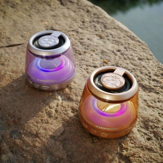 Starbucks China and Monster co-brand 2025 Magnetic Bluetooth Wireless Speaker with Tone-SYN LED Light
