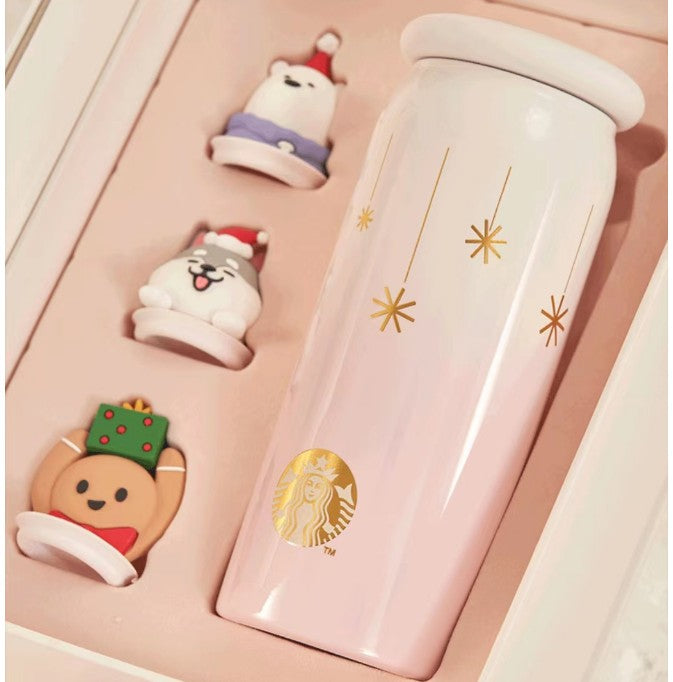 Starbucks China 2023 Christmas cute pet series Stainless steel thermos cup gift box Starbucks loveinstarbucks