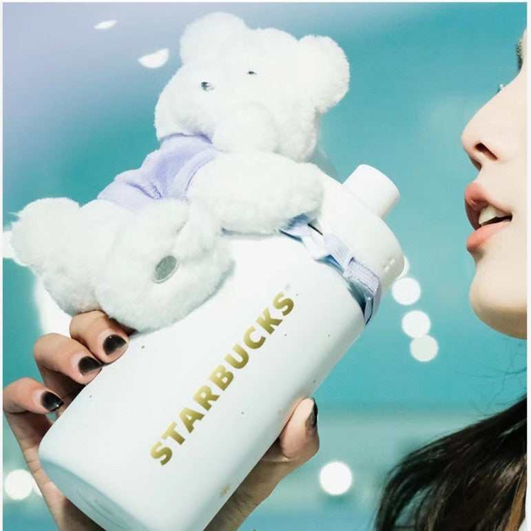 Starbucks China 2023 Christmas cute pet series Cute bear stainless steel thermos cup Starbucks loveinstarbucks