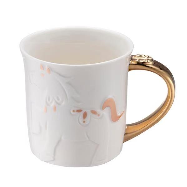 Starbucks Taiwan 2026 Year of the Horse New Year series gold handle mug 355ml