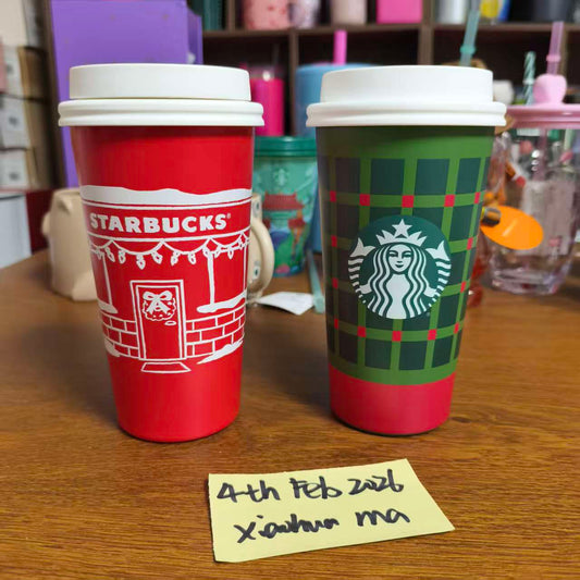 Starbucks Christmas stainless steel cups (2 pieces)