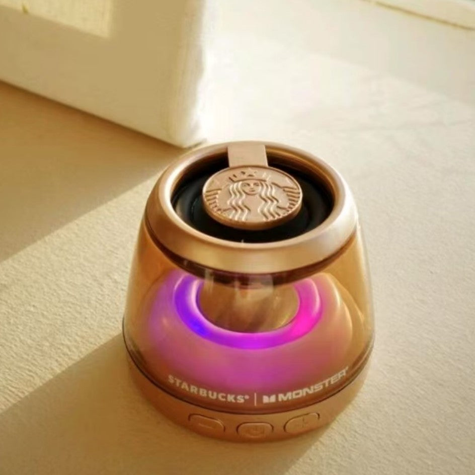 Starbucks China and Monster co-brand 2025 Magnetic Bluetooth Wireless Speaker with Tone-SYN LED Light