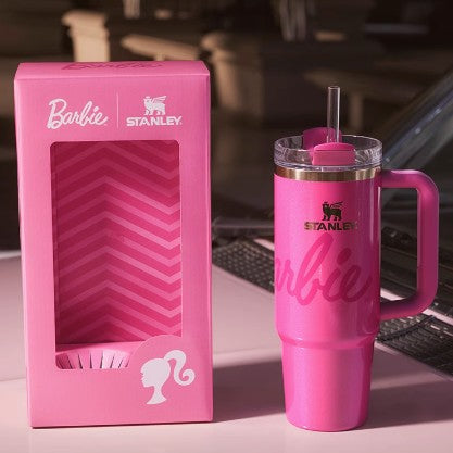 Stanley Barbie co-brand Barbie 65th anniversary Stainless steel straw cup 30oz 887ml Stanley/Barbie loveinstarbucks