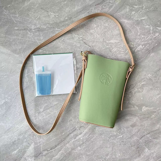 Starbucks China one small green bag and one mobile phone adjustable holder Starbucks loveinstarbucks