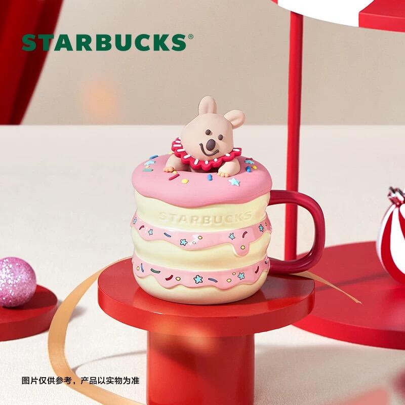 Starbucks China 2024 Christmas Cute Pet Series mug 375ml with lid Starbucks loveinstarbucks