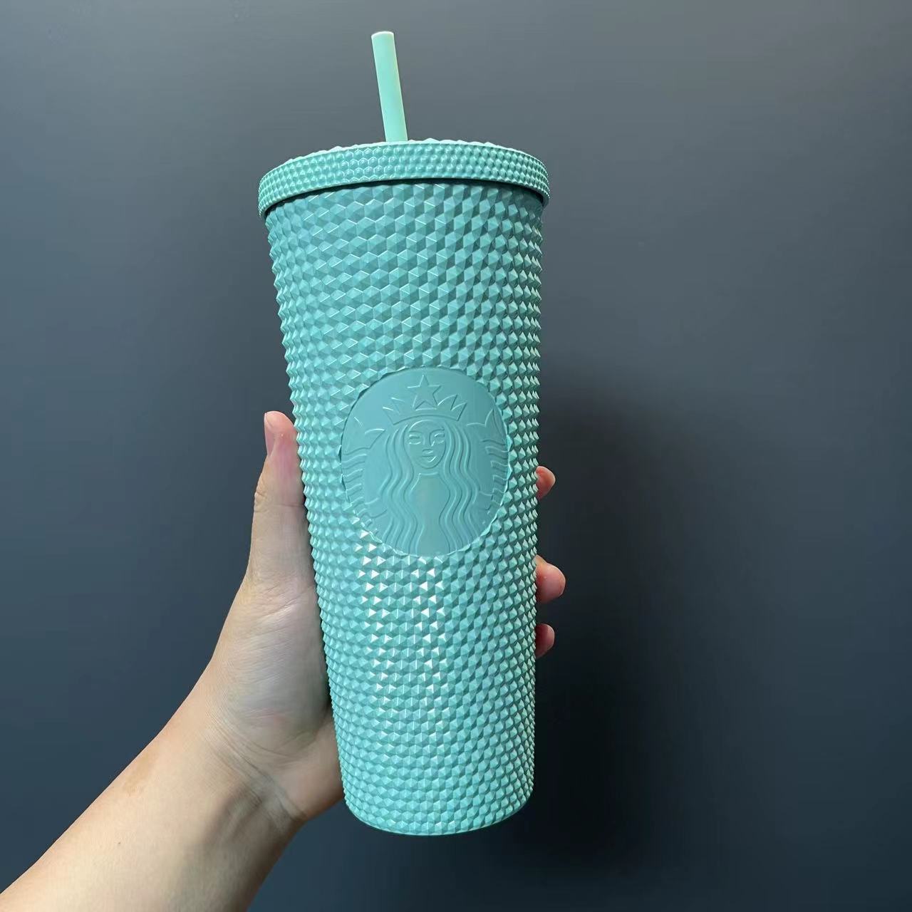 Starbucks Tumbers HongKong Aqua studded straw cold cup 24oz Starbucks loveinstarbucks