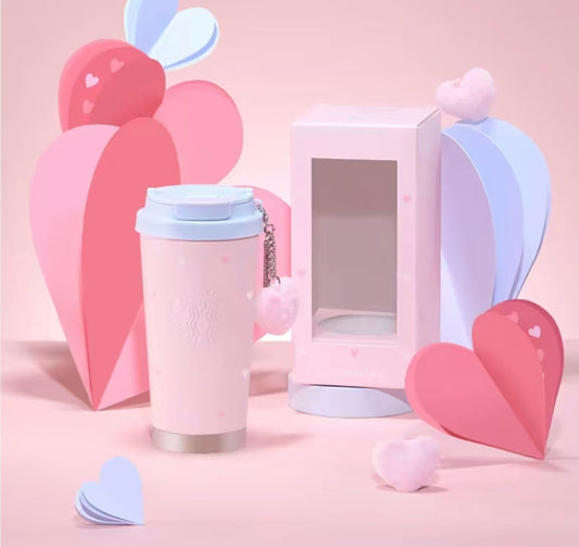 Starbucks China 2025 520 Valentine's Day pink Stainless steel cup