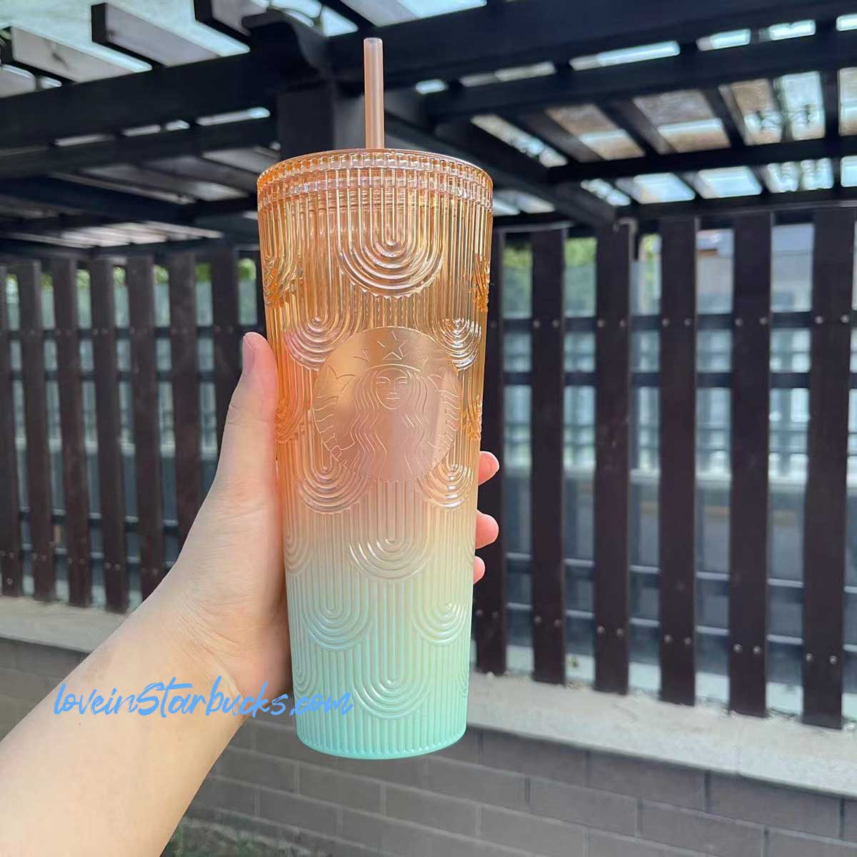 Starbucks Taiwan 2023 Protecting Marine Series yellow green shell scale cup 24oz Starbucks loveinstarbucks