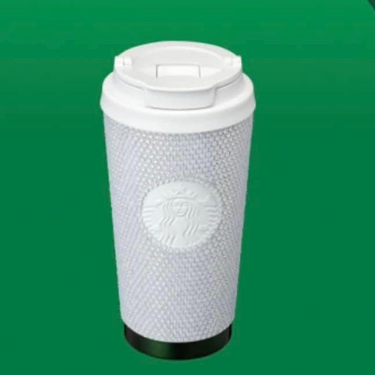 Starbucks Korea 2024 25th Anniversary white Rhinestone Stainless steel cup 473ml loveinstarbucks loveinstarbucks