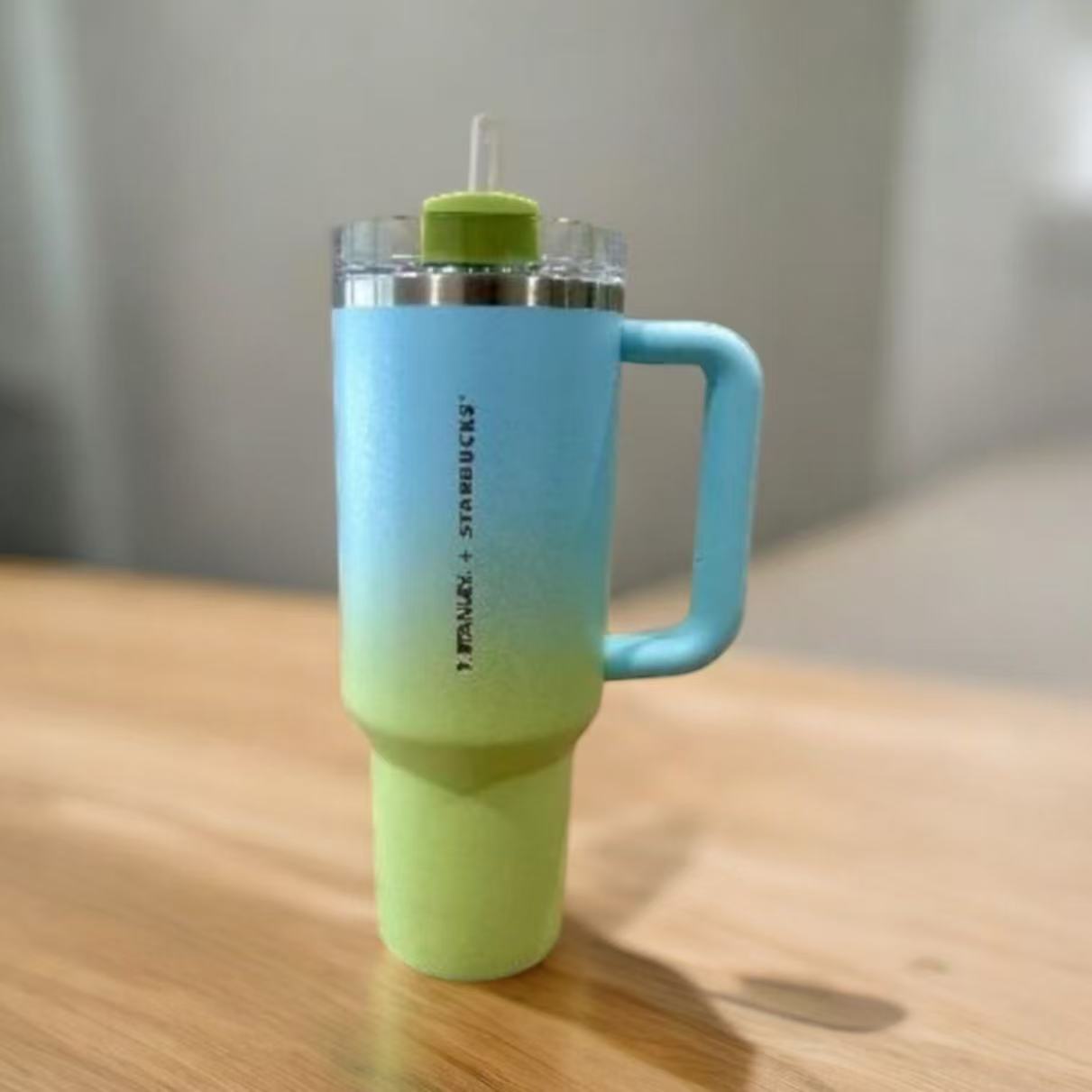 Starbucks Thailand Stanley co-brand blue and green Stainless steel cup 40oz -read detail before order