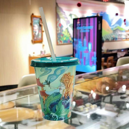 2PCS X Starbucks Vietnam 2026 green Reusable cold straw cup