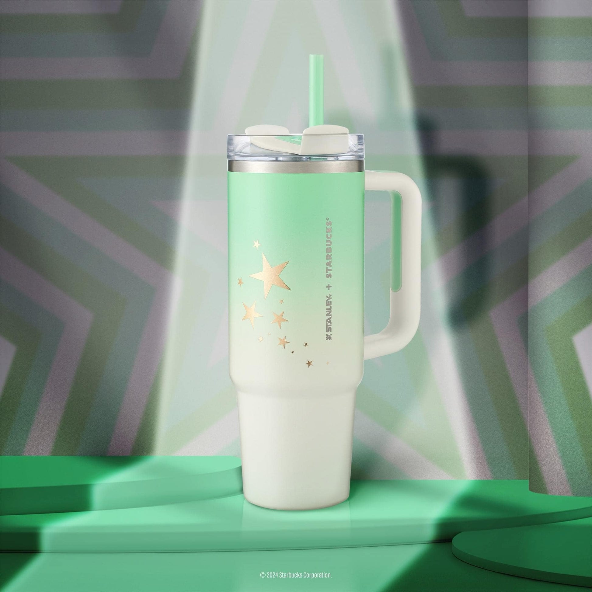 Starbucks Thailand 2024 and Stanley co-brand Mint Green Stainless steel cup 30oz Starbucks loveinstarbucks
