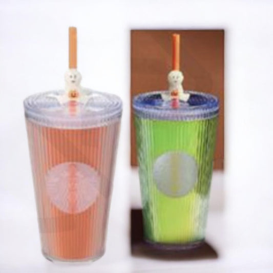 Starbucks Taiwan 2024 Halloween series GIDT plastic straw cup 473ml Starbucks loveinstarbucks