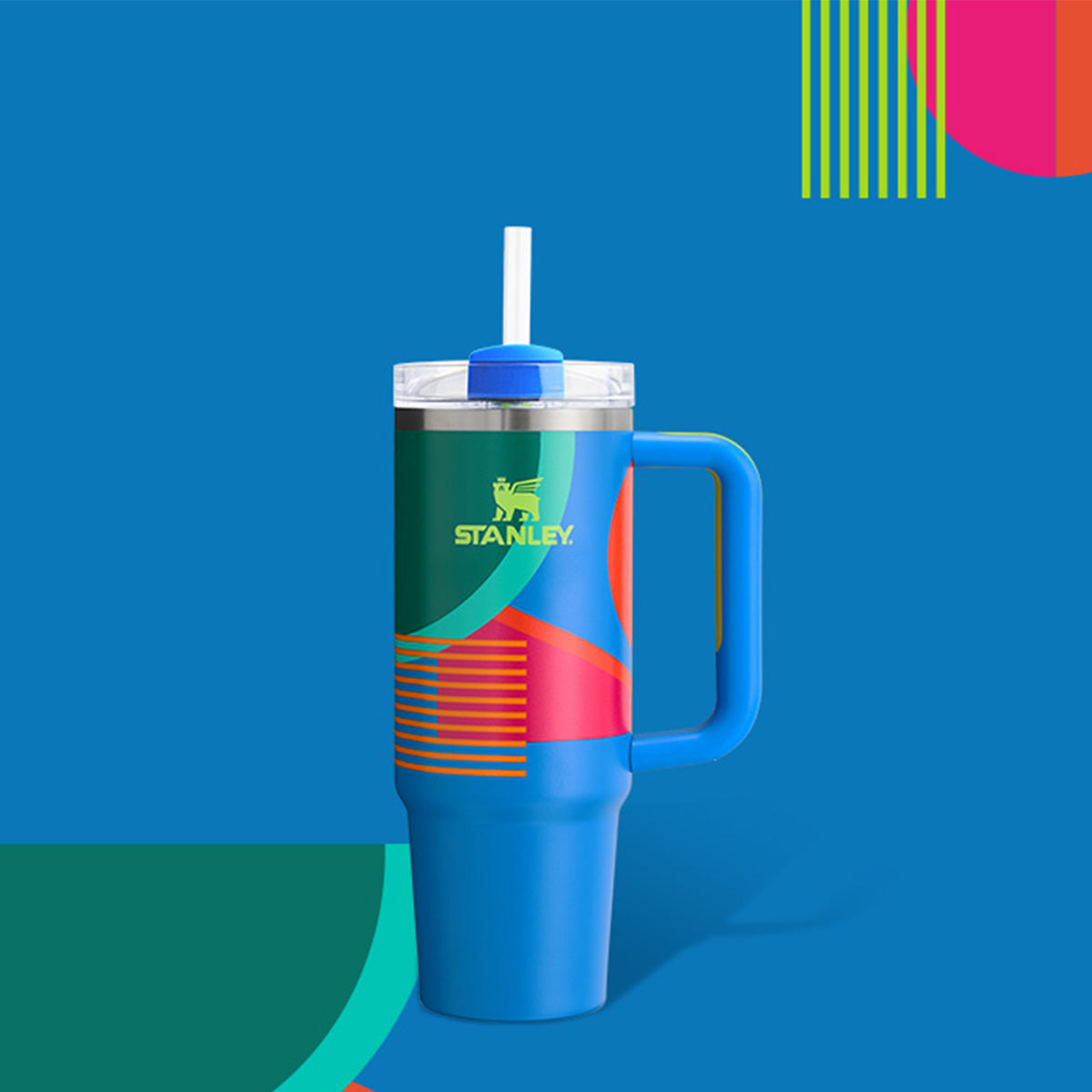 Stanley China version Dopamine blue Stainless steel cup 887ml 30oz Stanley loveinstarbucks