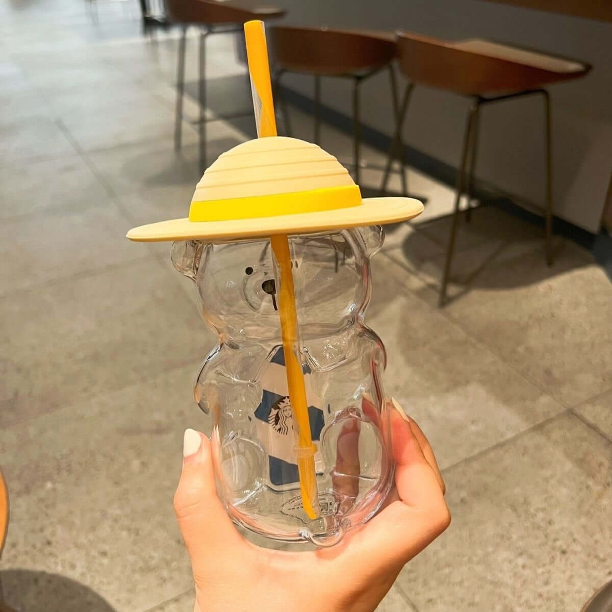 Starbucks Korea 2022 summer yellow hat bear glass loveinstarbucks loveinstarbucks