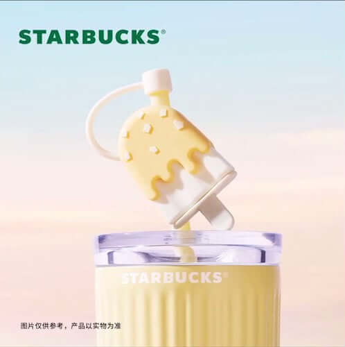 Starbucks China 2024 Colorful summer Series Yellow Stainless Steel Straw Cup coming with topper loveinstarbucks loveinstarbucks