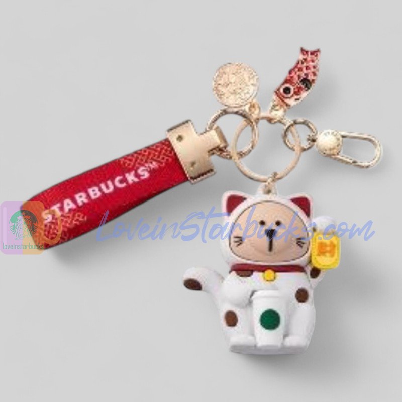 Starbucks Taiwan 2025 Snake Year 2nd Series Lucky Cat Bear Keychain Starbucks loveinstarbucks