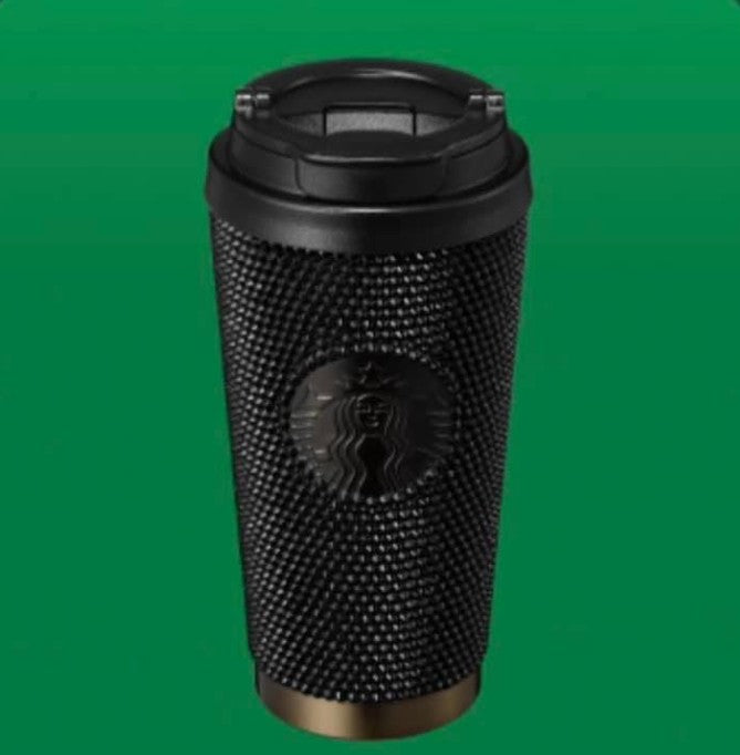 Starbucks Korea 2024 25th Anniversary black Rhinestone Stainless steel cup 473ml loveinstarbucks loveinstarbucks