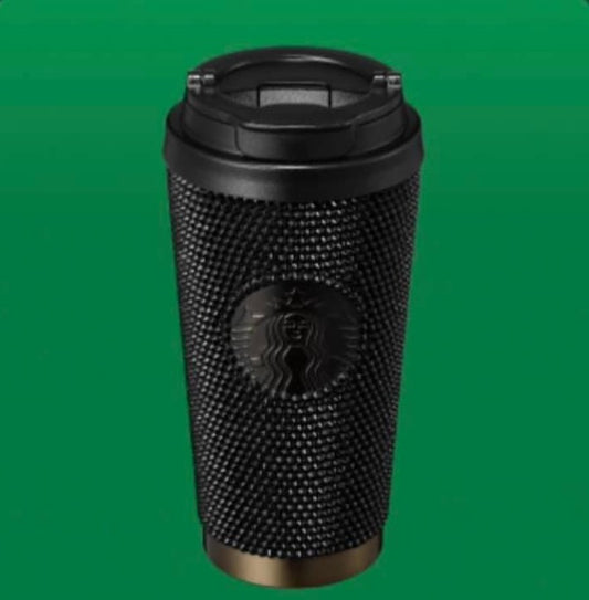 Starbucks Korea 2024 25th Anniversary black Rhinestone Stainless steel cup 473ml loveinstarbucks loveinstarbucks