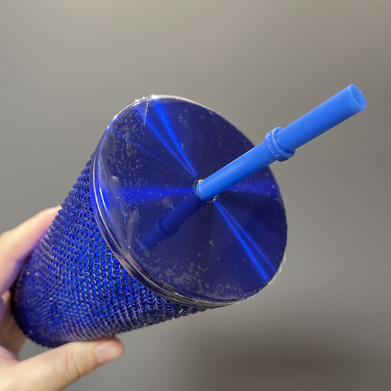 Starbucks Philippines 2023 blue rhinestones cold water straw cup 16oz loveinstarbucks loveinstarbucks