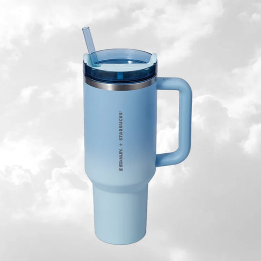 Starbucks Stanley Dusty Blue Stainless Steel Quencher Tumblers cup 40oz Starbucks loveinstarbucks