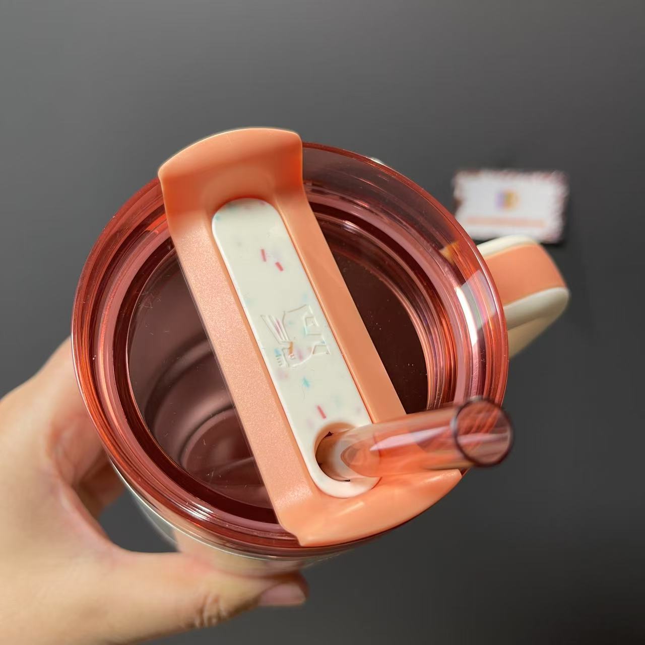 customized  Tiny flaw white stainless steel cup  Stanley cup 20oz - shipping within US -test