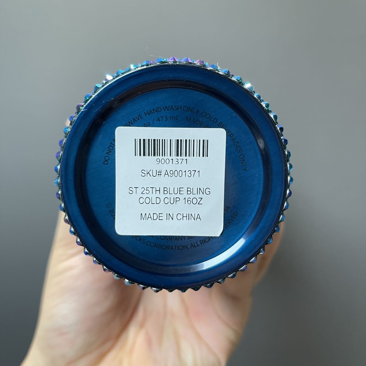 Starbucks Tumblers Thailand blue rhinestones straw cup 25th anniversary Starbucks loveinstarbucks