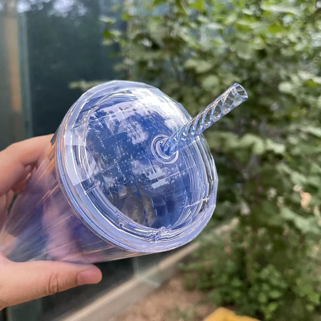Starbucks Tumbler HK/TAIWAN 2023 Mid-Autumn Festival series falling star Gradient Blue cold water straw cup 24oz Starbucks loveinstarbucks