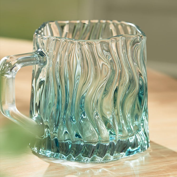 Starbucks China 2023 Fresh Mint Green Embossed glass 425ml Starbucks loveinstarbucks