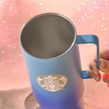 Starbucks China 2024 Online Autumn Reunion Ombre blue Stainless steel cup 946ml Starbucks loveinstarbucks