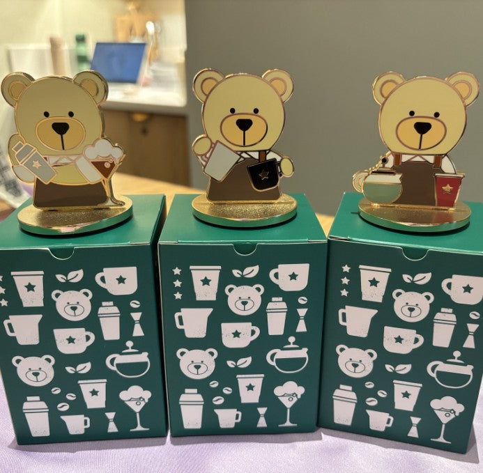 Starbucks Taiwan 2025 R store Bearista seal a set