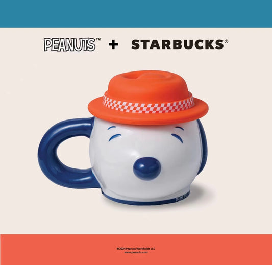 Starbucks X Peanuts co-brand collection Snoopy shaped ceramic mug Starbucks loveinstarbucks
